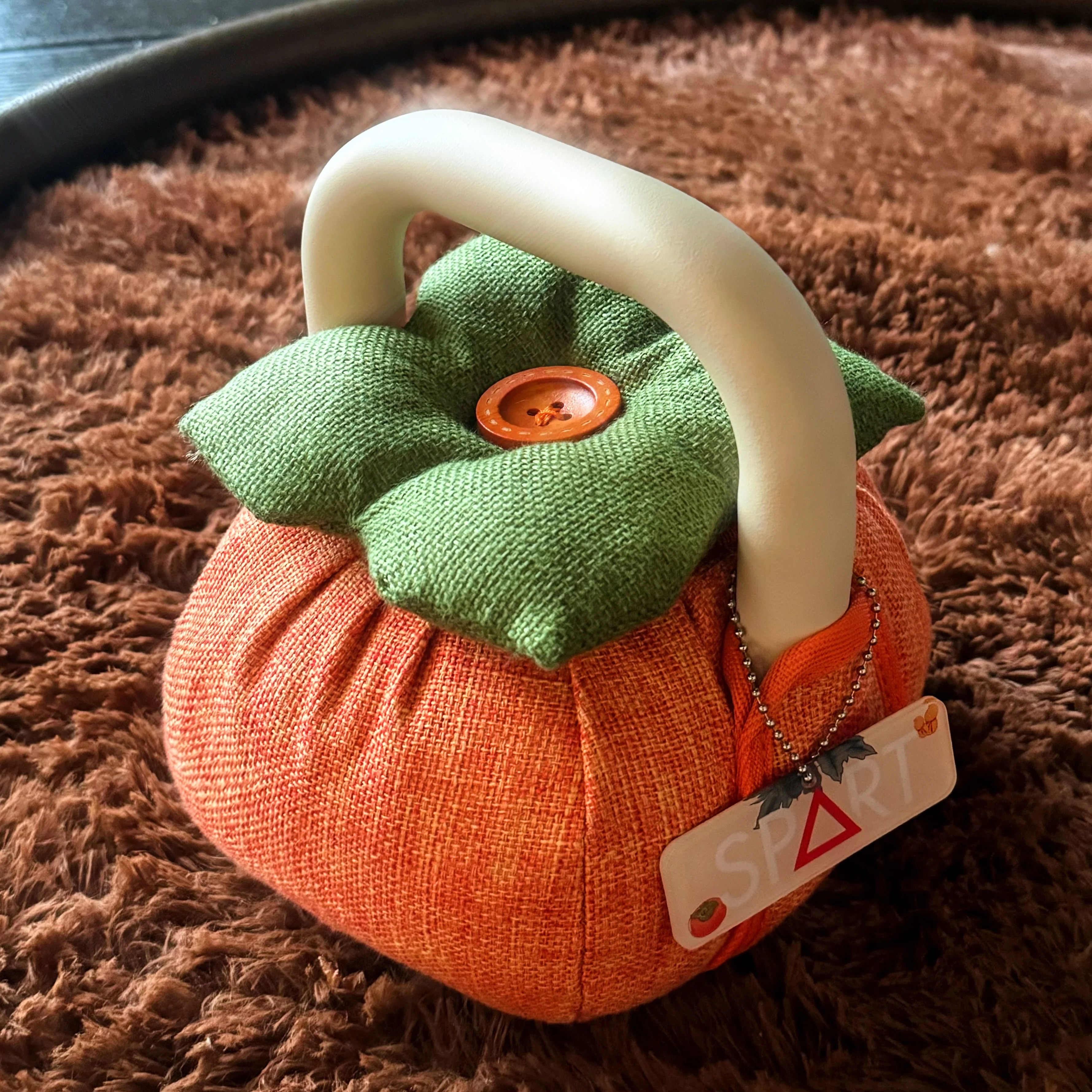 เคตเทิลเบลล์รูปผลไม้สีส้ม ของเล่นคลายเครียด น่ารัก มีคุณค่าทางอารมณ์ ของขวัญ ของใช้ในบ้าน ปลอดภัย ป้องกันการกระแทก