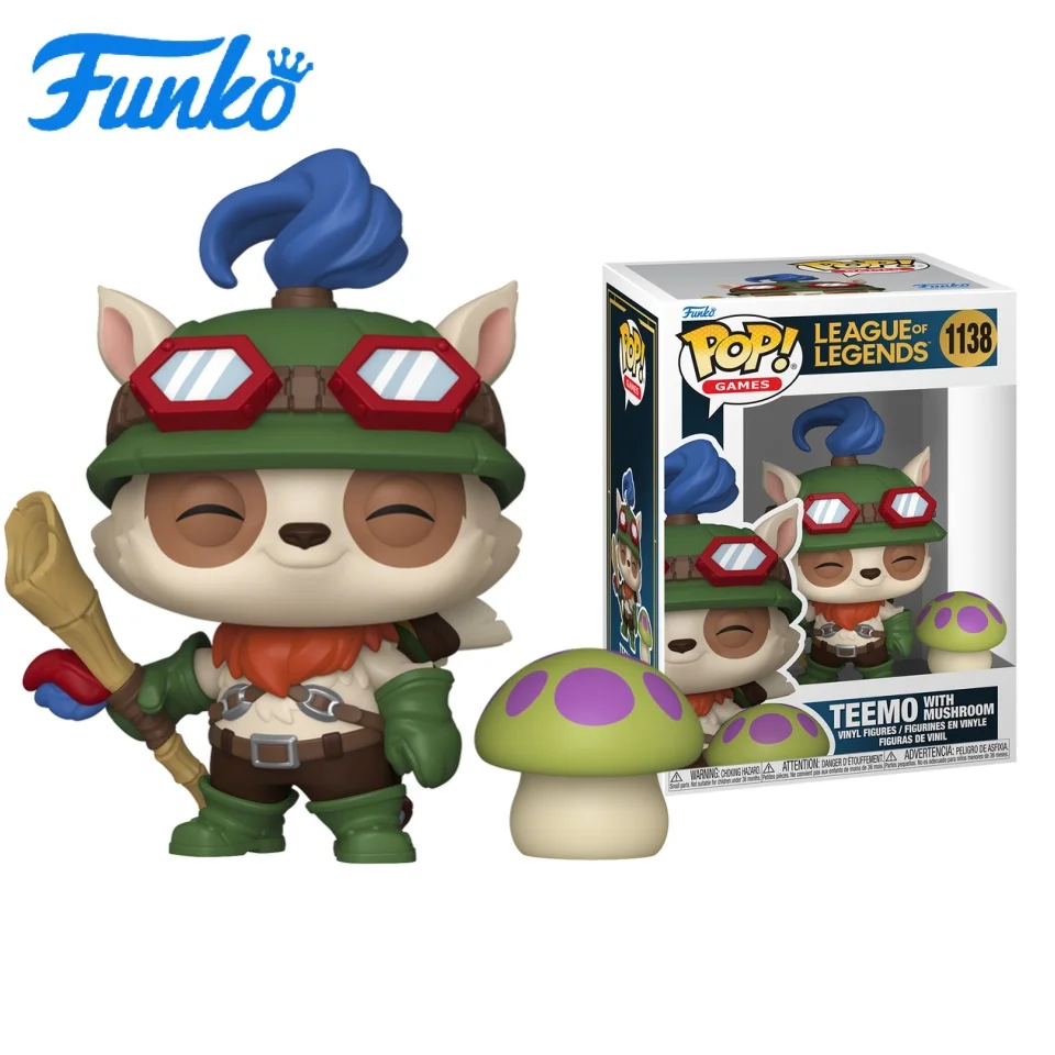 Funko Pop&Buddy: League of Legends - Teemo (con hongo) - Regalo de Año Nuevo - Excelente regalo para amigos y familiares en Navidad, Año Nuevo y cumpleaños, Decoración de cultura pop, Regalo de cumpleaños, Coleccionables de cómics, Mercancía oficialmente 
