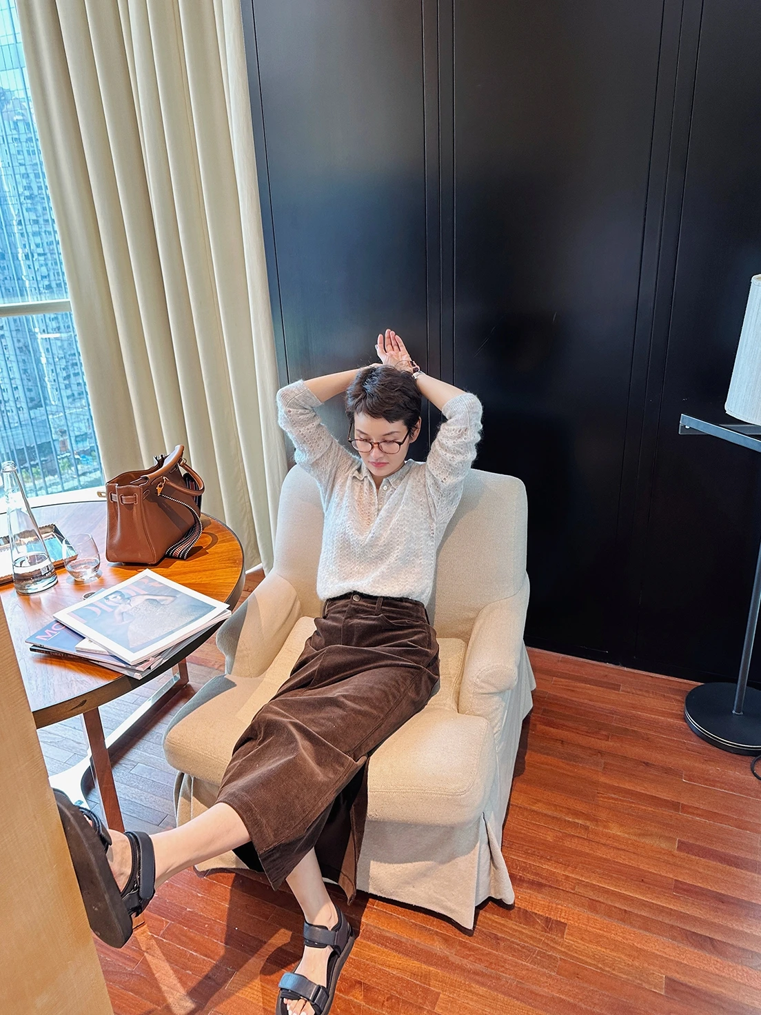 

MsDidion Lightweight High Elastic Warm Camere Ne Knitted Sweater Top Hollow out Design Wool Blend Long Sve