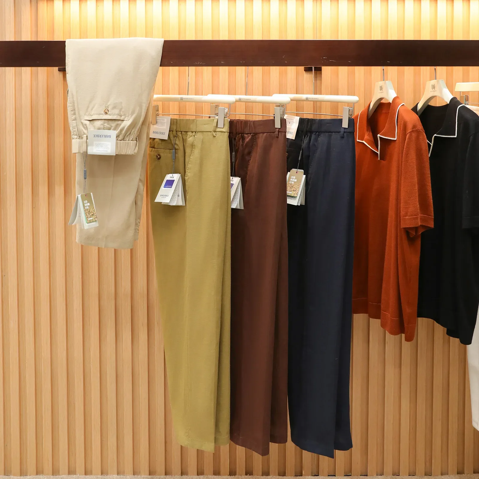 

Italian 2026 spring new high-end old money style pure natural cool blended linen pants
