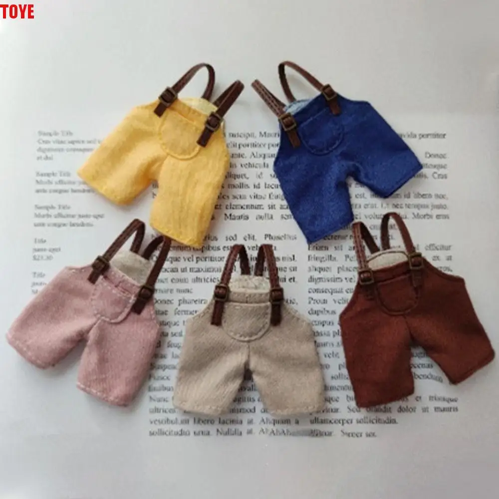 

Casual Wear Doll Suspender Pants Candy Color Handmade Obitsu11 Clothes Dress Up Overalls OB11 Knitted Tops 1/12 Bjd