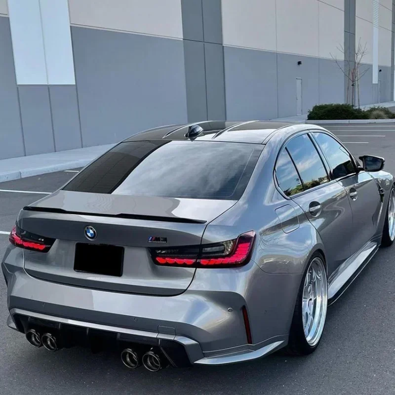 For BMW G20 2019-2023 Rear Bumper Lip Spoiler Cap Rear Trunk Roof Wing M3 Style Rear Roof Lip Spoiler Wing ABS Car Accessories