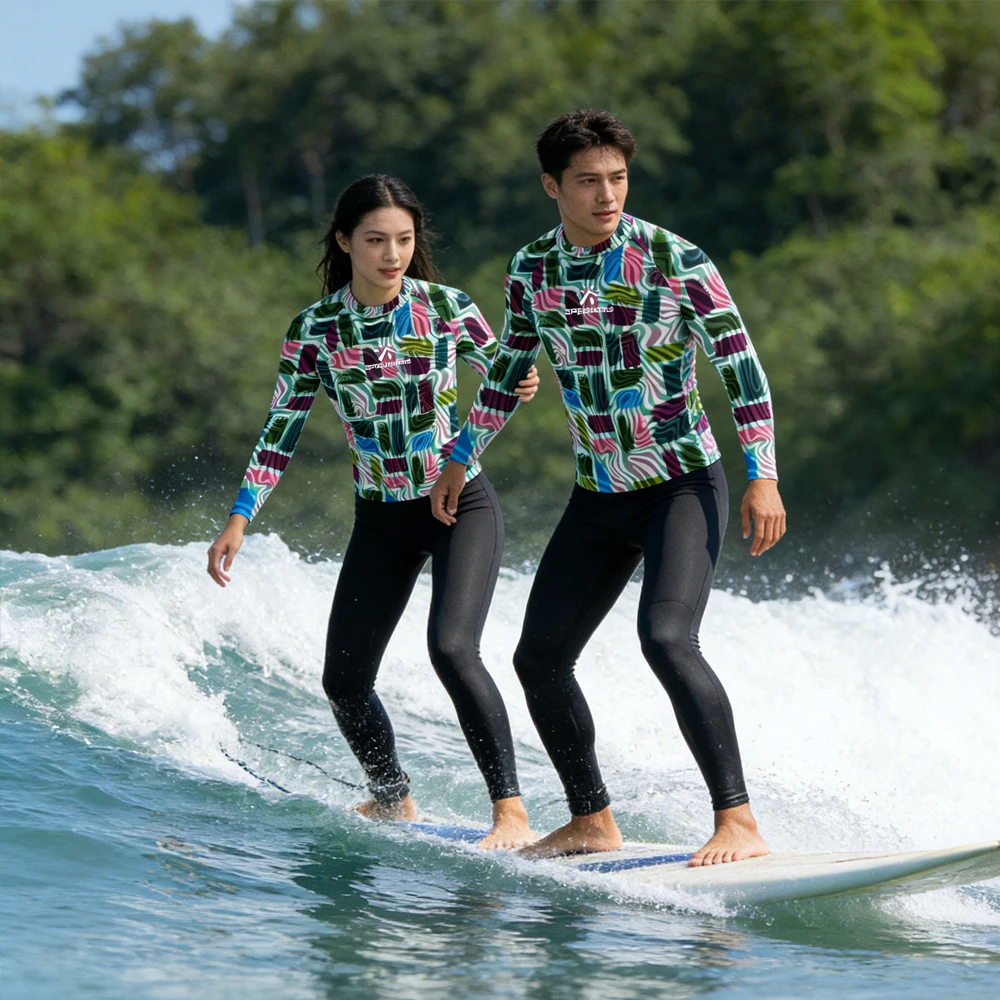 Long Sleeve Men's and Women's Rash Guard Surfing Clothing High Quality Surf Swim Beach Shirt for Water Sport Touring Fishing