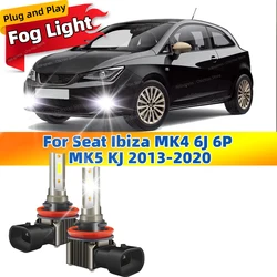 2Pcs LED Fog Lamp Bulbs Front Fog Light Accessories Canbus 6000K For Seat Ibiza MK4 6J 6P MK5 KJ 2013 2014 2015 2016 2017-2020