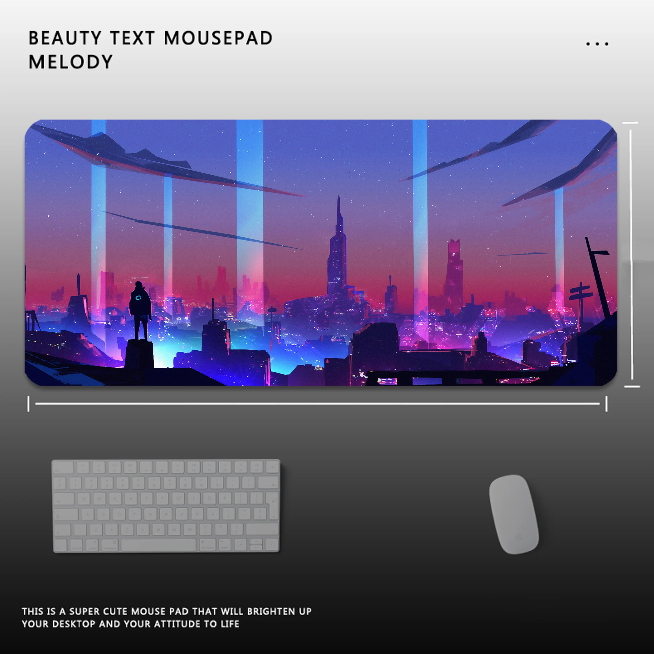 Pixel Street  Anime Mouse Pad Gaming Setup Accessories Desktops Computer Mat Desk Accessories Office Pc Gamer Mousepad Mats