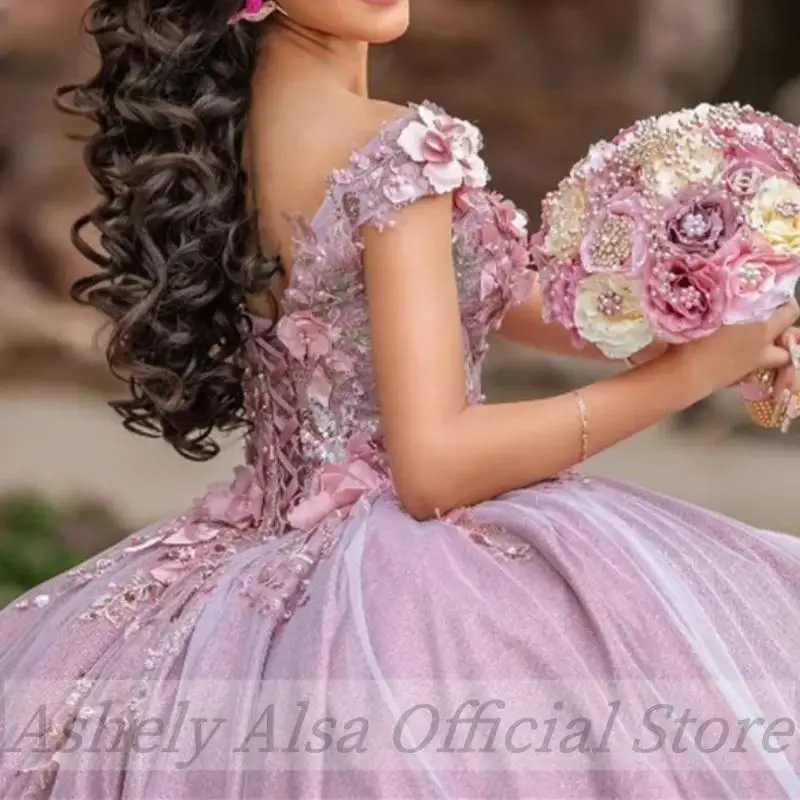 Cinderalla-vestidos De quinceañera con cuello en V para niña, Vestido De baile Floral con cordones, fiesta De cumpleaños De graduación, dulce, De lujo, encantador, 16