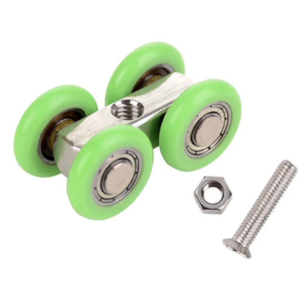 عجلة باب الدش سهلة التركيب، عجلة غرفة الاستحمام الفضية، تصميم سهل الاستخدام، ميزات قابلة للتعديل #4