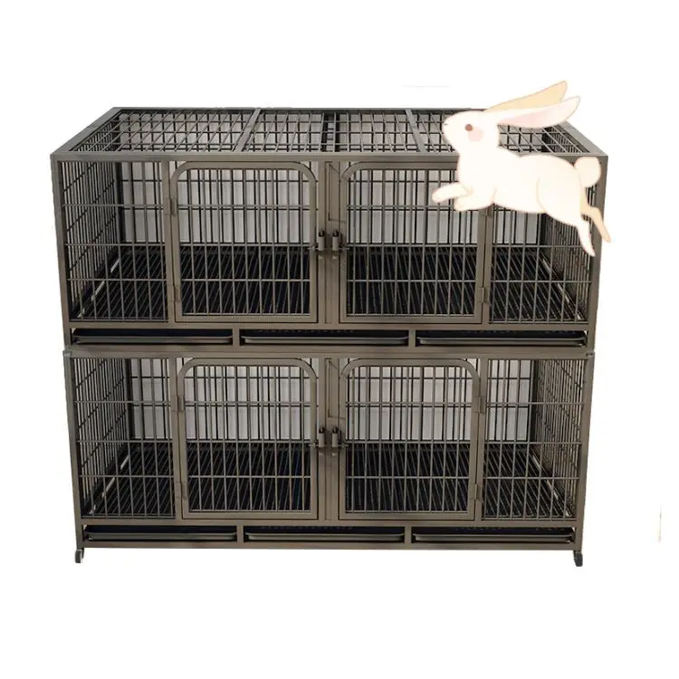 

2 Layer High Quality Wire Mesh Rabbit Cage Set