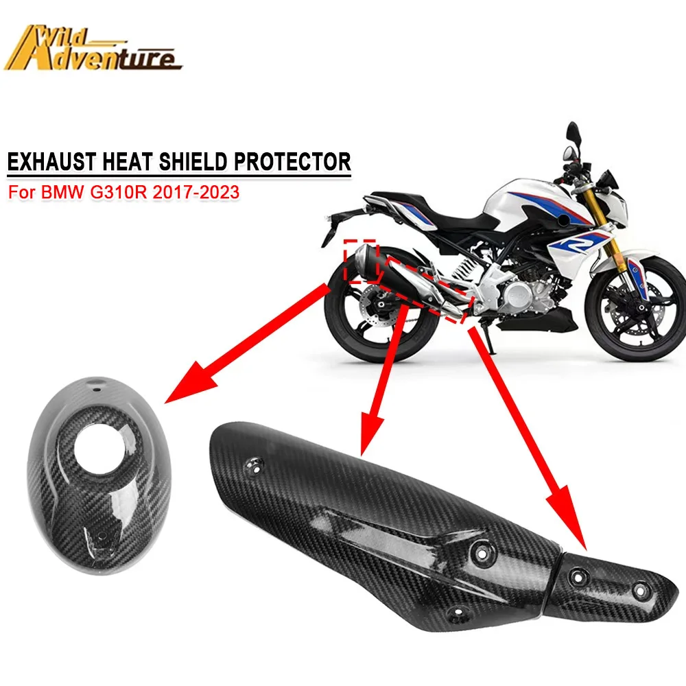 

G310R Motorcycle Exhaust Heat Shield Protector Guard Cover For BMW G310R G310 R G 310R 2017-2022 2023 Exhuast Pipe Muffler Cover