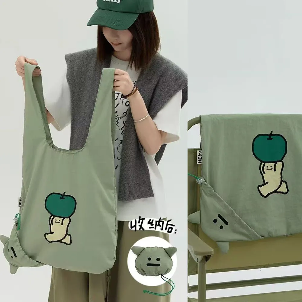 

New Cartoon Cute Portable Shoulder Bag Handbag Lightweight and Environmentally Friendly Shopping Cloth Bag Folding Storage Bag