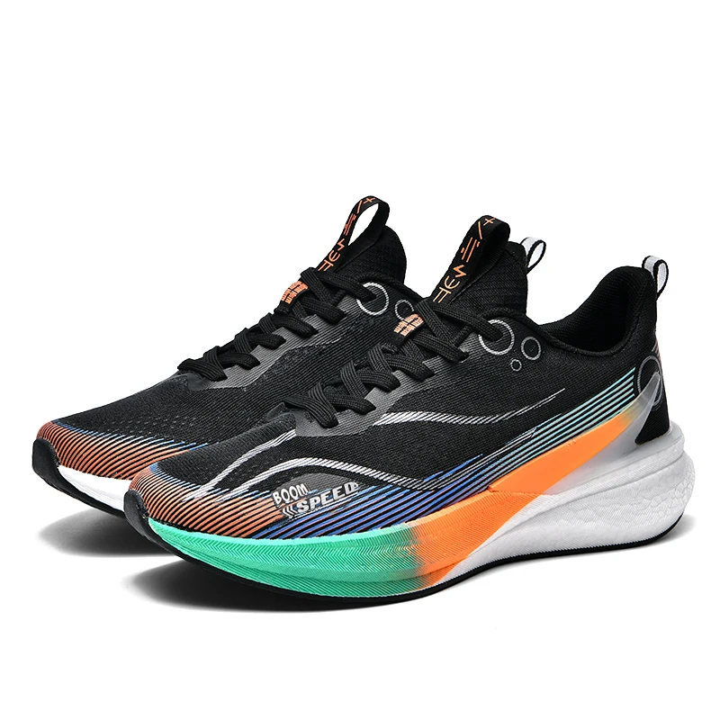 

Carbon Plate Marathon Running Shoes Men And Women Stable Support Ultra-Light Popcorn Sole Comfortable Lightweight Sports Shoes