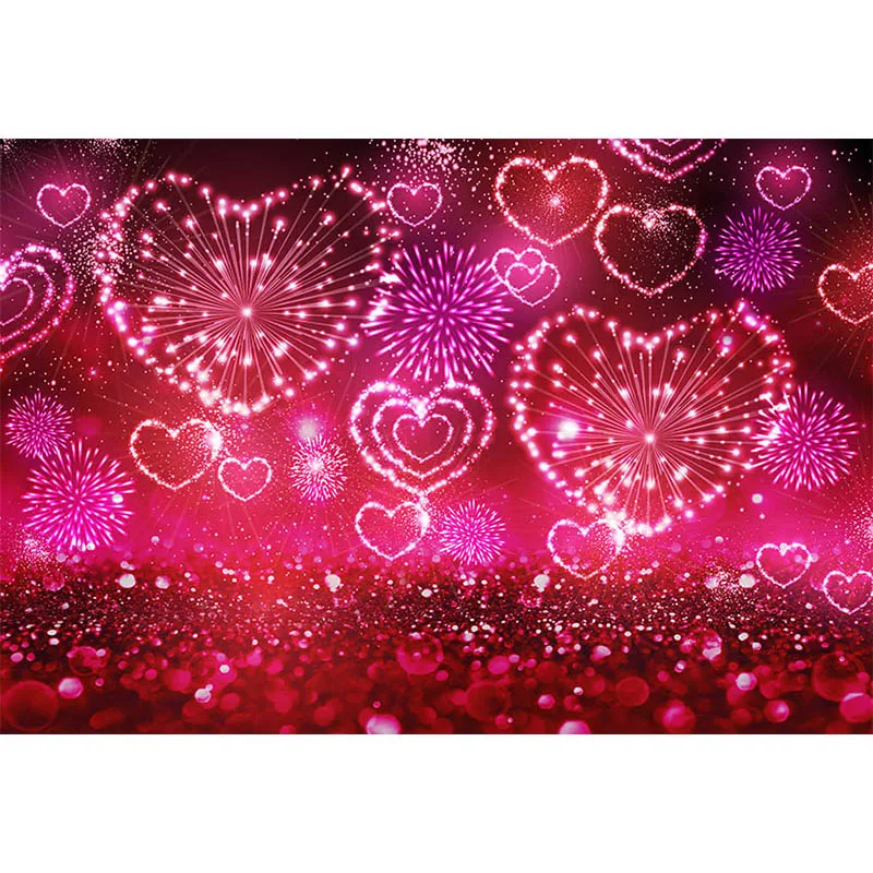 Avezano Photography Background Valentine's Day Pink Firework Love Romantic Adult Portrait Decor Backdrop Photo Studio Photoshoot