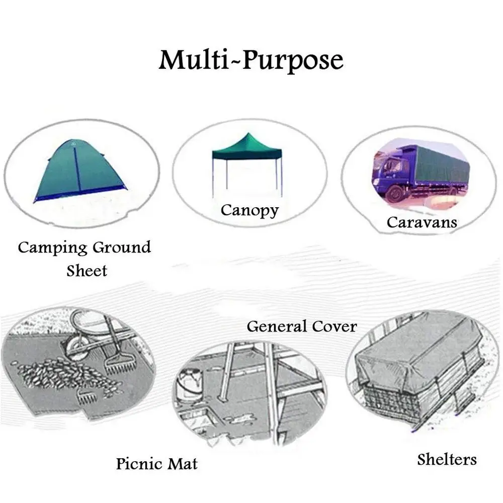 Gotowa wodoodporna plandeka z poli 30x30 na pokrycie ciężarówki namiotu