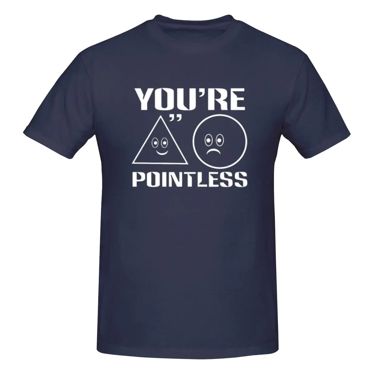 Men's You're Pointless Funny T-Shirt Regular Fit 100% Cotton Short Sleeve T Shirt Crew Neck Casual Tee Shirt