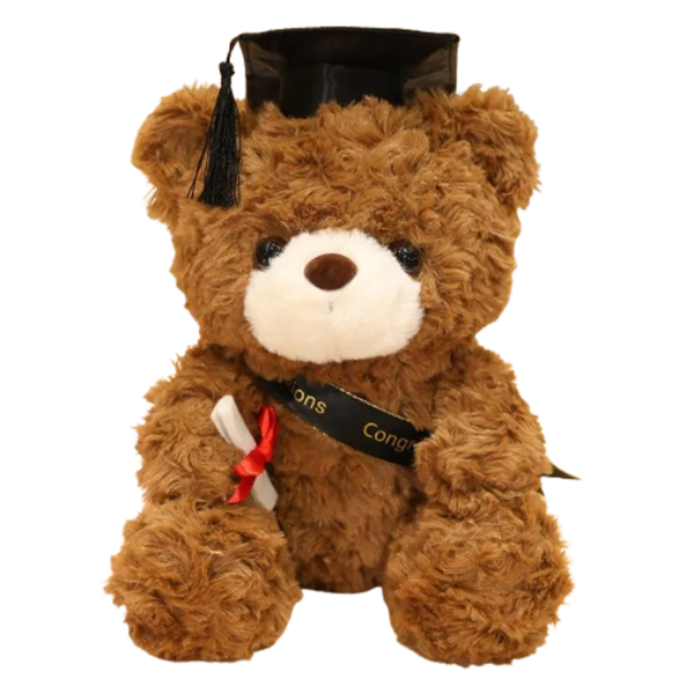 

Cartoon 23/28cm Doctor Cap Graduation Bear Soft Cute Bachelor Bear Stuffed Bear Animal Party Favors