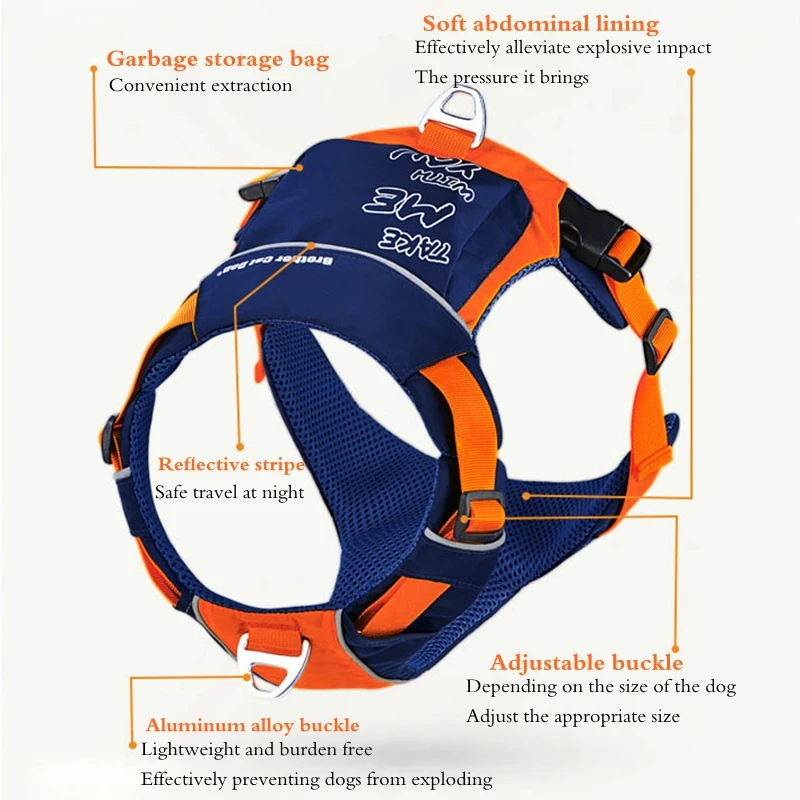 S~XL Padded Pet Dog Harness No Pull Dog Reflective Chest Strap Belt Vest Adjustable Outdoor Training Protective Harness