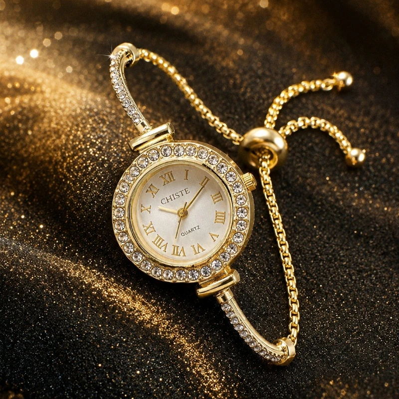 Luxury Rhinestone Women Watches Fashion Ladies Bracelet Quartz Wristwatch Exquisite Girls Clock Jewelry Gift Reloj de Mujer