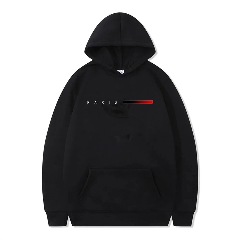 باريس أزياء هوديس للرجال كل موسم اليومية عارضة الرياضة مقنعين بلوزات الذكور المنزل في الهواء الطلق الراحة الأزياء السترة #2