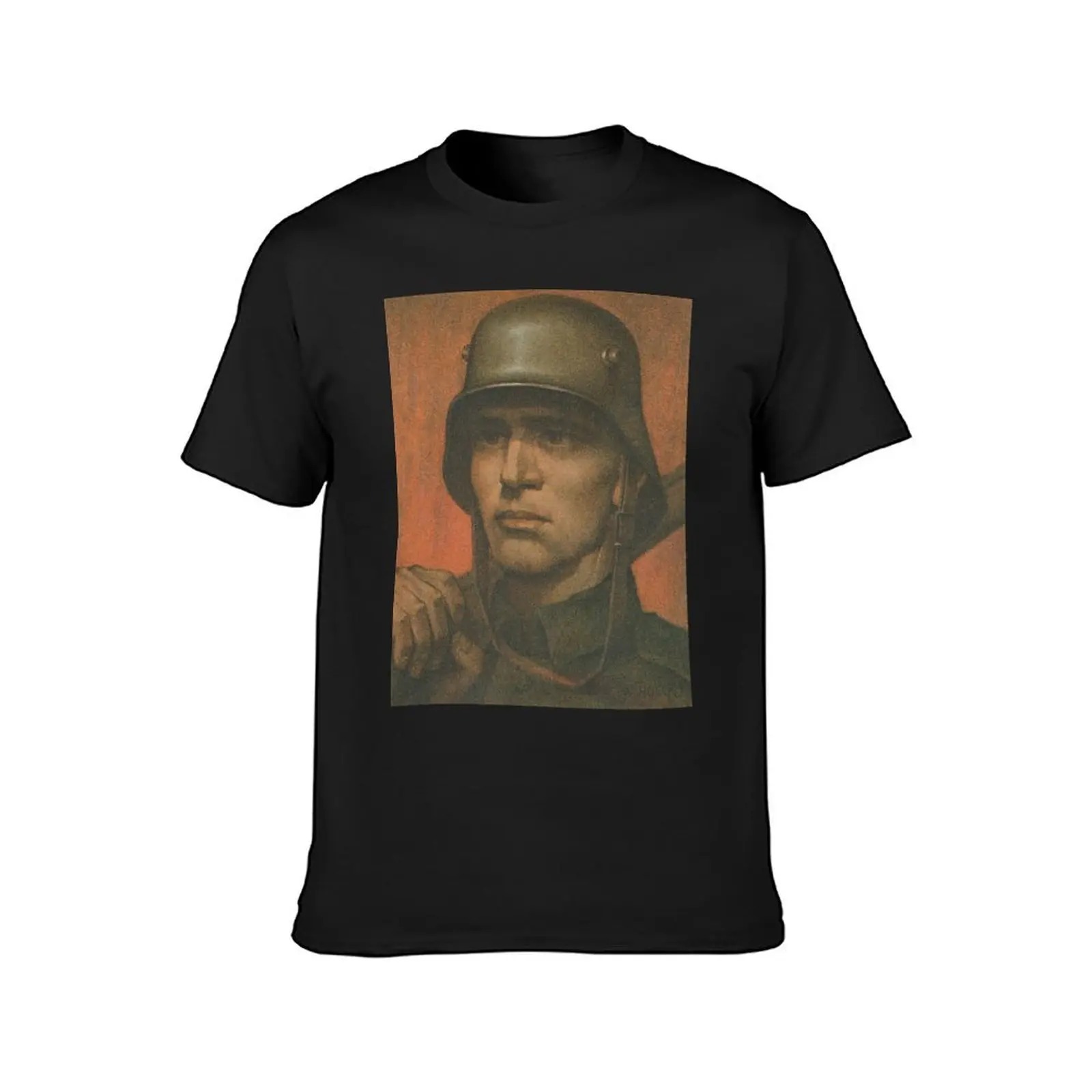 German Soldier Portrait, WW! T-Shirt cute tops heavyweights tees mens t shirts pack