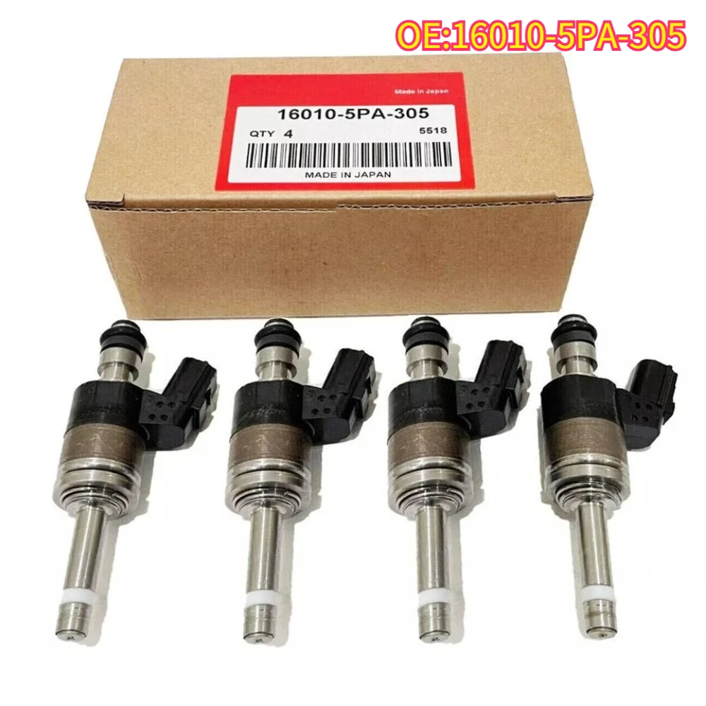 

High quality New For 4PCS 16010-5PA-305 Fuel Supply Injector 16010-5PA-305 For Honda Accord CRV Practical And Durable