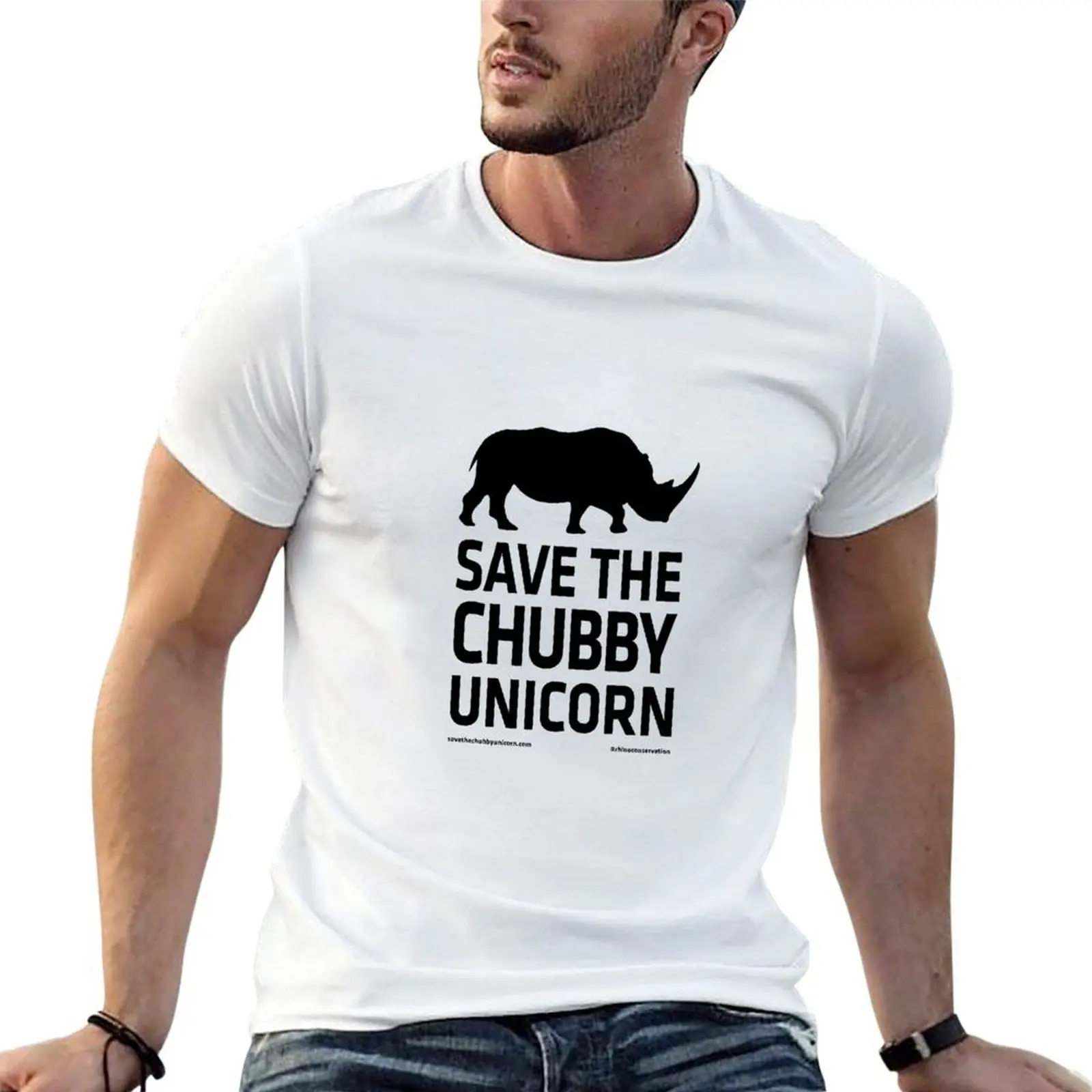 Save The Chubby Unicorn - Black T-Shirt aesthetic clothes baggy shirts t shirt for men