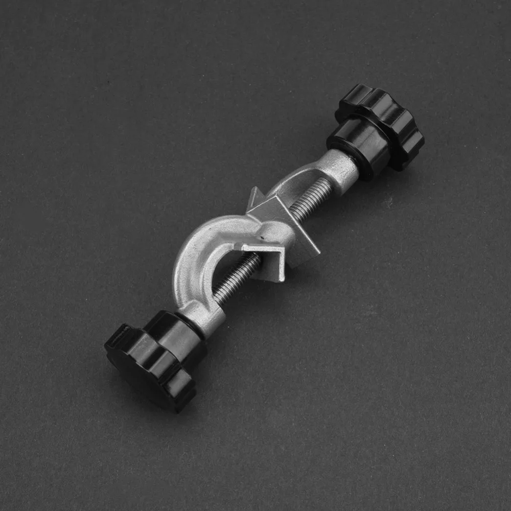 Stainless Steel Lab Stand Clamp Holder Adjustable Grip Silver Right Angle Clip Cross Design Metal Grip Support Laboratory Use