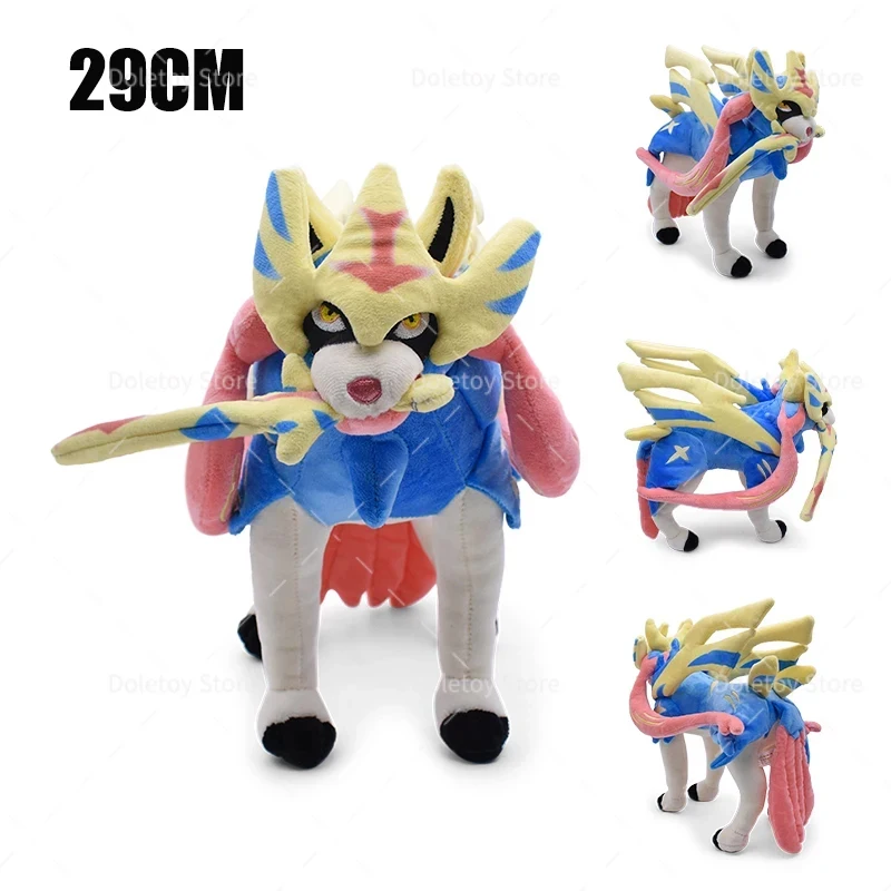 Anime Greninja Peluche Pokemon juguetes lindo Riolu Mega Lucario Zacian Zamazenta Blastoise fusible Kyogre Dialga Peluche chico regalo