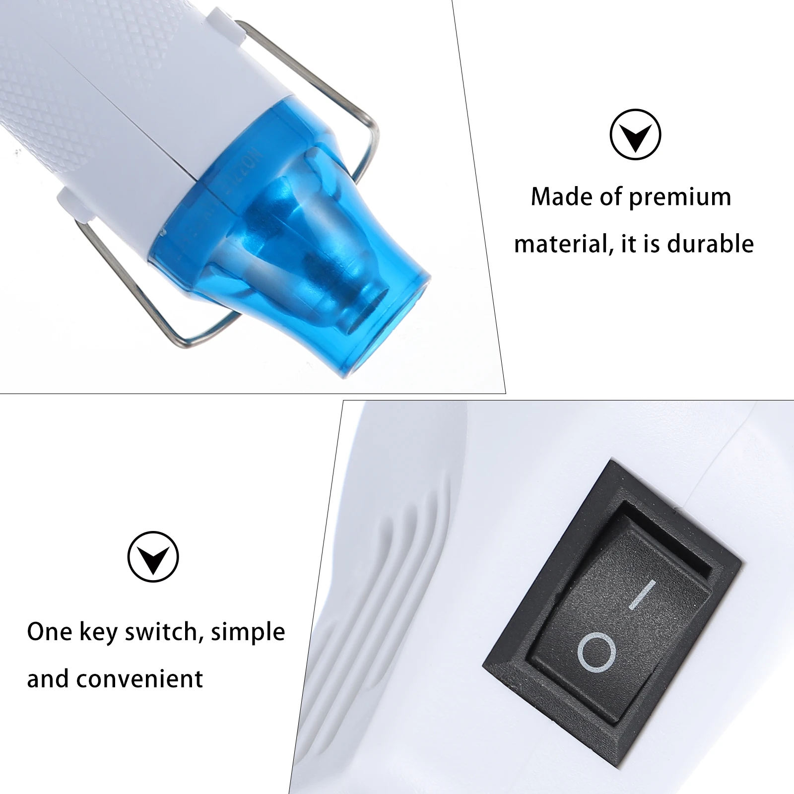

Hot Air Blower 110V US Plug Heat Gun for DIY Shrink Plastic Polymer Clay Embossing Powder Tool Welding