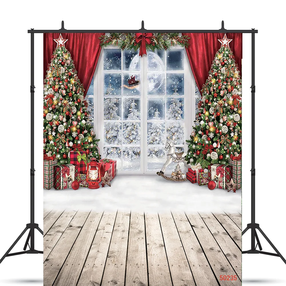 

SHUOZHIKE Art Fabric Christmas Theme Photography Background Children Portrait Backdrops For Photo Studio Props ZM-01