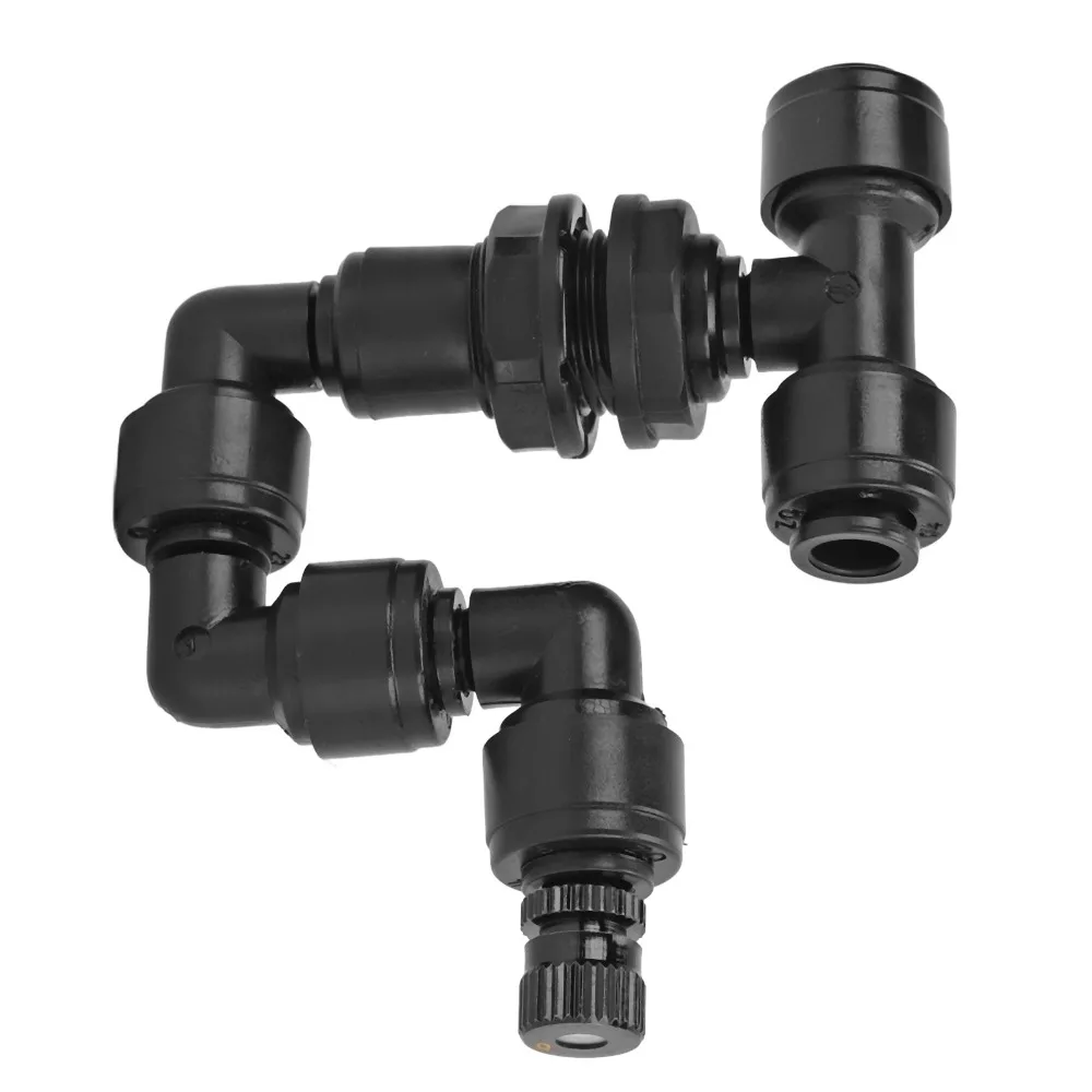 Durable PP Reptile Fogger Black 360° Rotating Aquarium Mist Sprinkler Adjustable Nozzle Humidity Control Misting Nozzle Reptiles