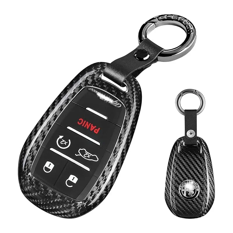 

For Alfa Romeo Key Fob Cover, Real Carbon Fiber Key Case Shell For Alfa Romeo Stelvio Giulia 2017-2024 4C Spider Car Accessories