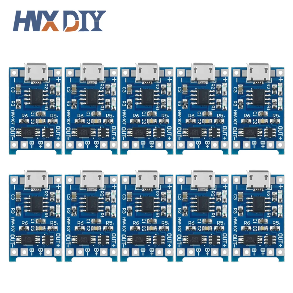 5/10PCS 5V 1A Micro USB Typ-c 18650 TP4056 Lithium-Batterie Ladegerät Modul Lade Bord mit Schutz Dual Funktionen