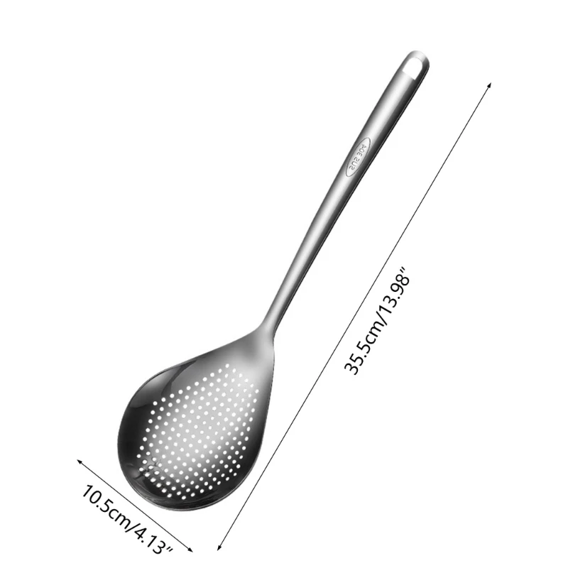 Skimmers Slotted Spoon Stainsless Steels Pasta Strainers Skimmers Ladles Spoon Kitchen Colander Spoon for Fryings and Cooking