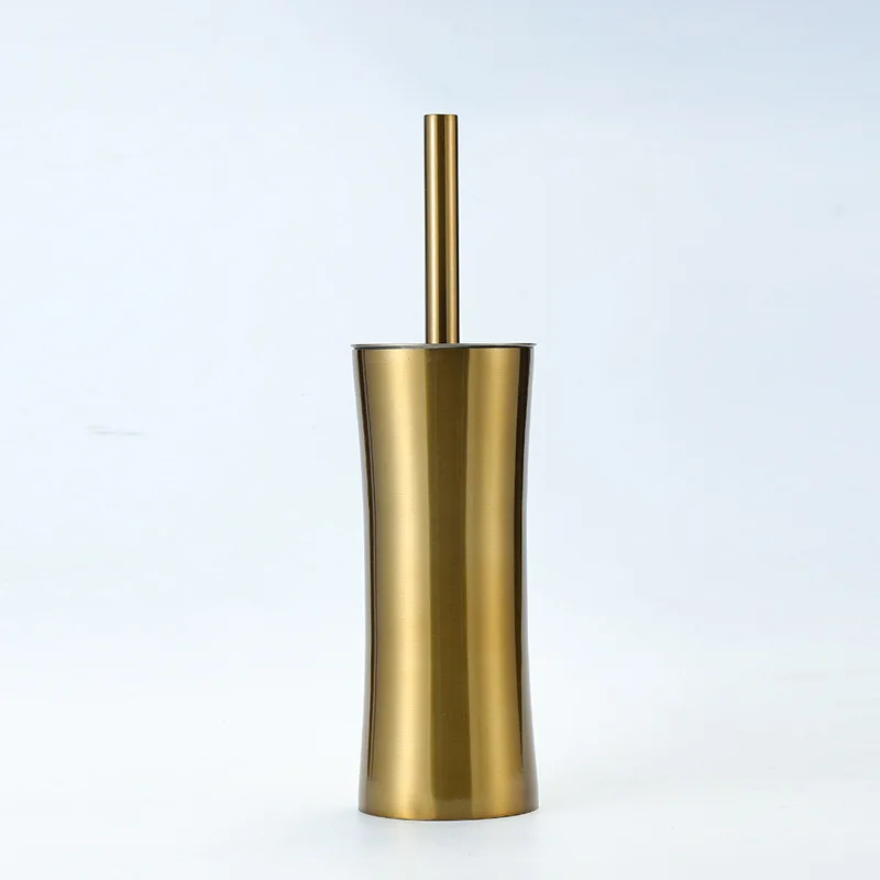 

Stainless Steel Floor Toilet Brush, Bathroom Cleaning Brush Gold Toilet Brush Set