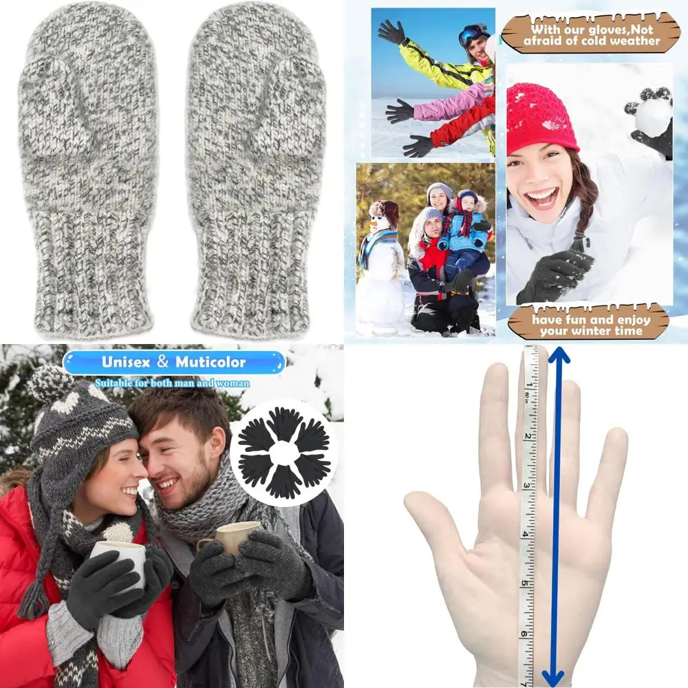 

100% Pure Austrian Wool Alpine Mittens - 4 Ply Extreme Warmth Handwear for Outdoor Adventures