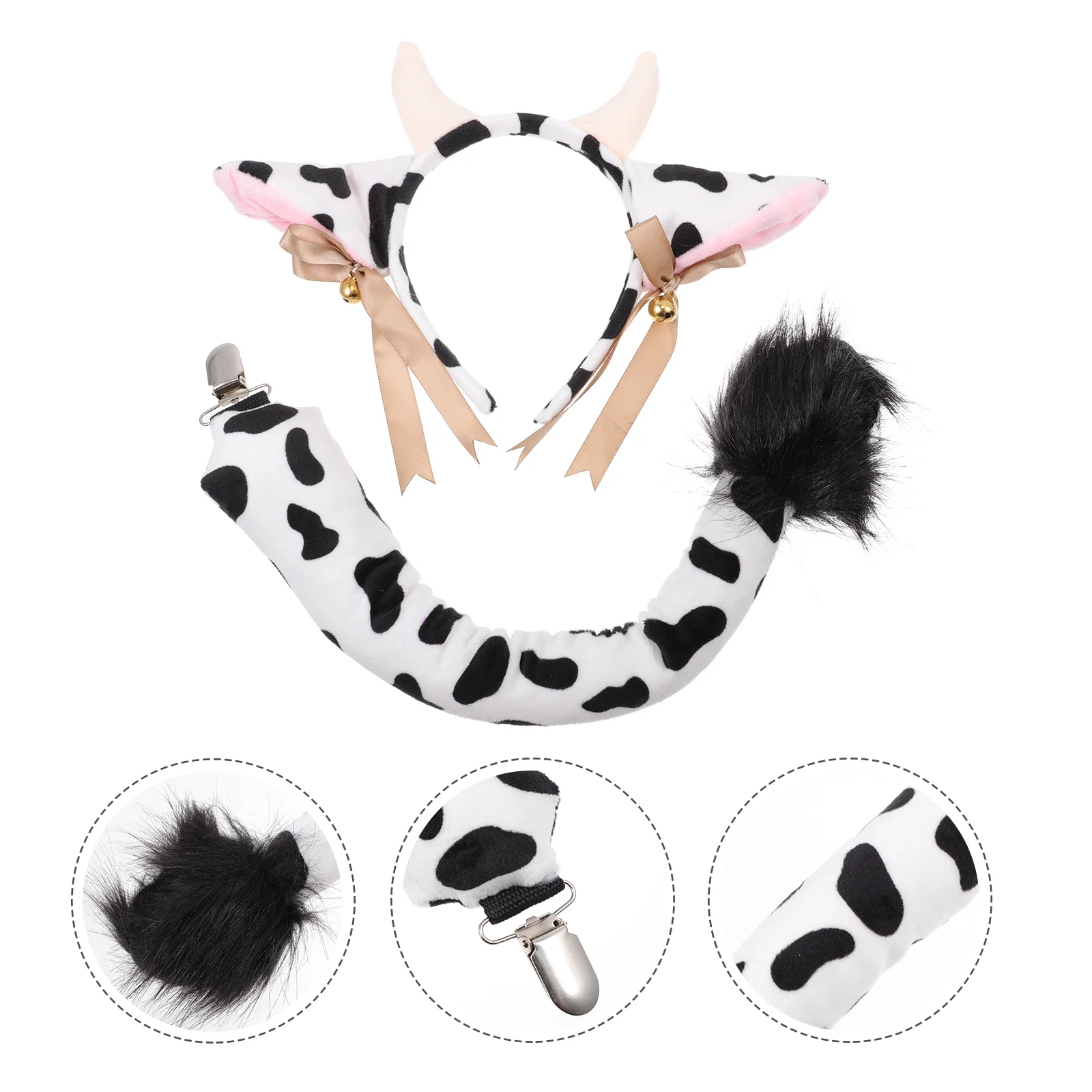 

Headband Cosplay Cow Supply Hairband Accessory Ox Prop Plush Headdress Halloween Kids Child