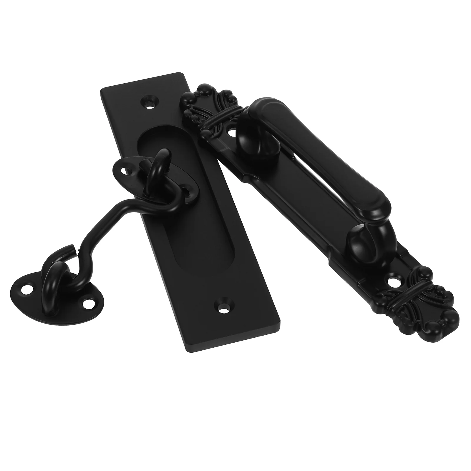 

1Set Barn Door Handle Lock Hook Set Patio Door Handle Gate Latches Wide Compatibility Elegant Design Security Stable