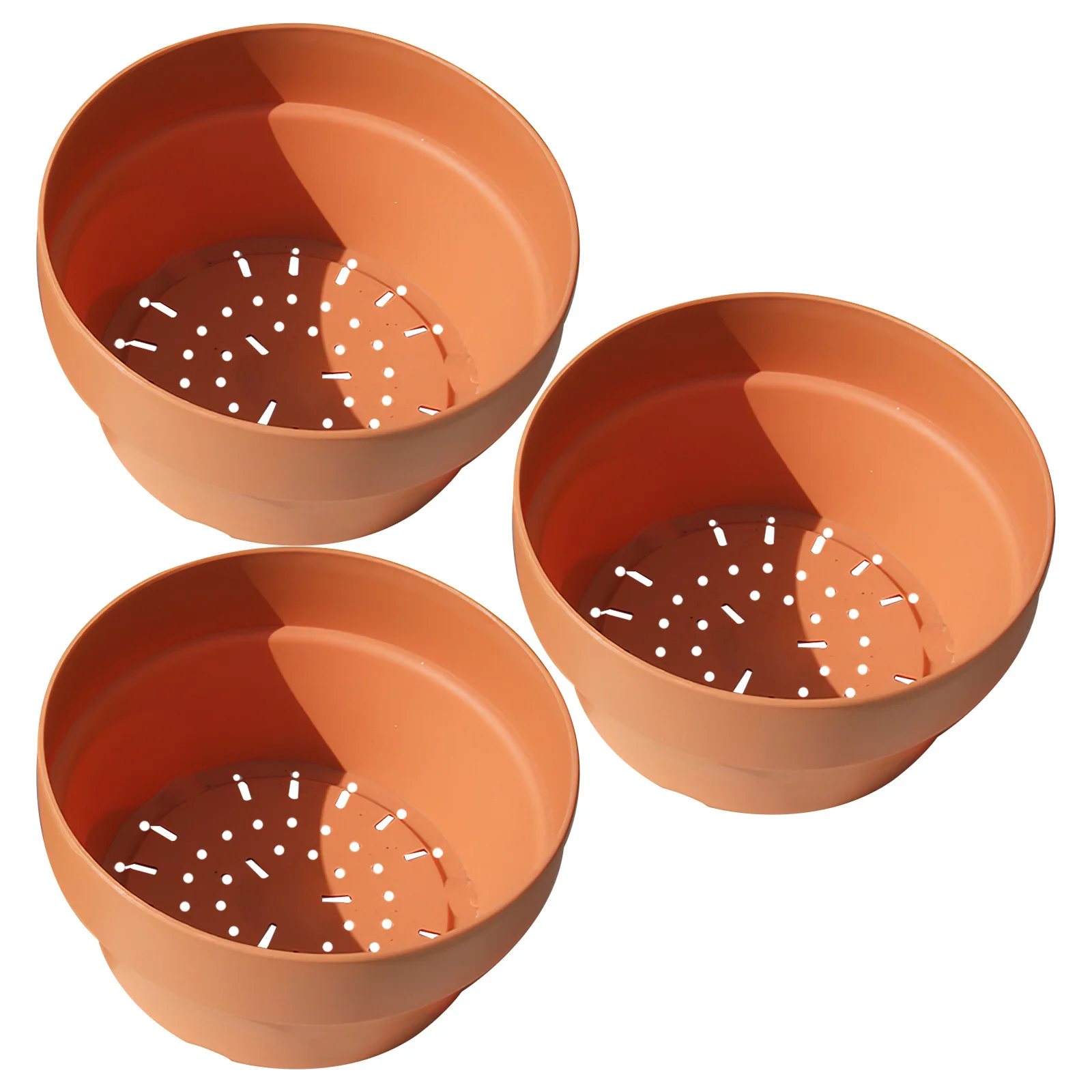 

Plastic Flower Pot 5pcs Japanese Imitation Clay Round Basket Garden Supplies Bonsai Plant Container Indoor Outdoor