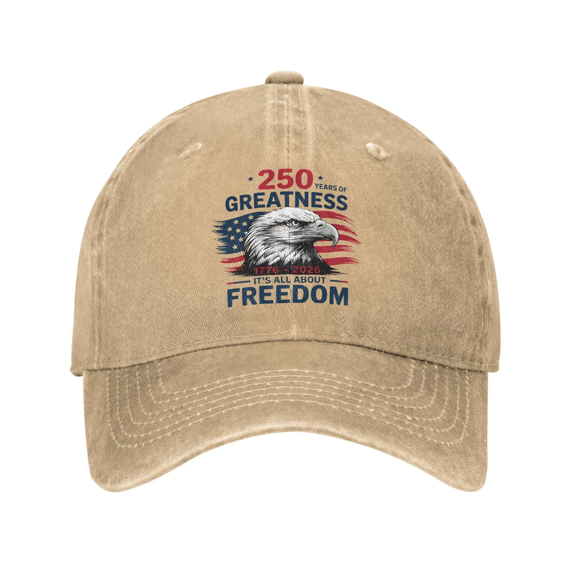 USA Eagle Celebrating 250 Years Baseball Caps Distressed Washed America 250th Sun Cap Unisex  Outdoor All Seasons Gift Hats Cap