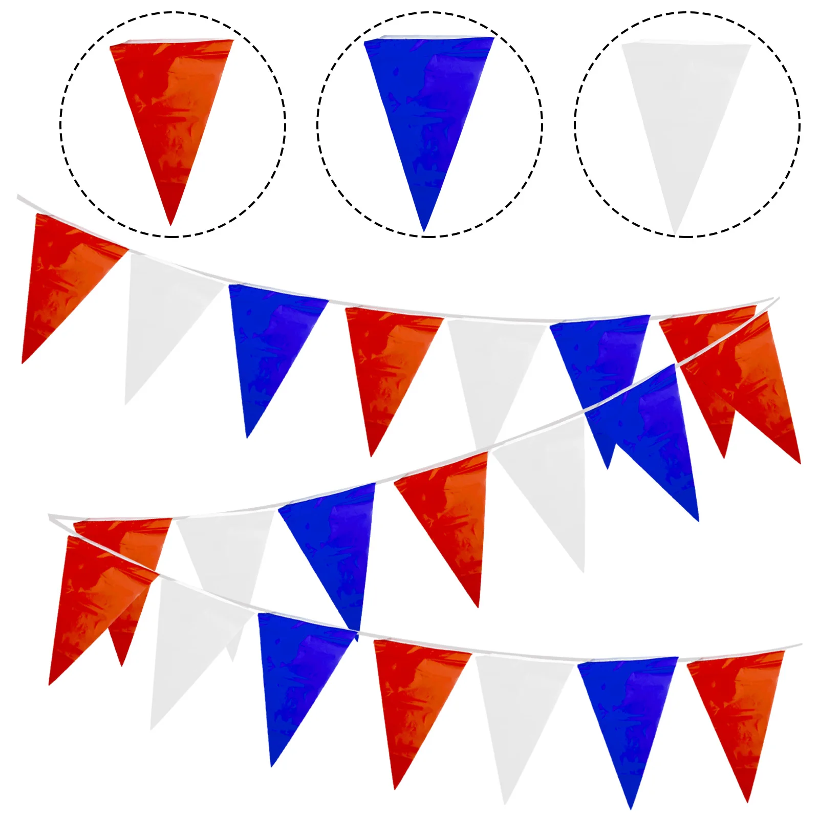Brand New String Flag Bunting White 20*30cm 50pc For Celebrations Home Decoration PE Party Supplies Red Wall Art