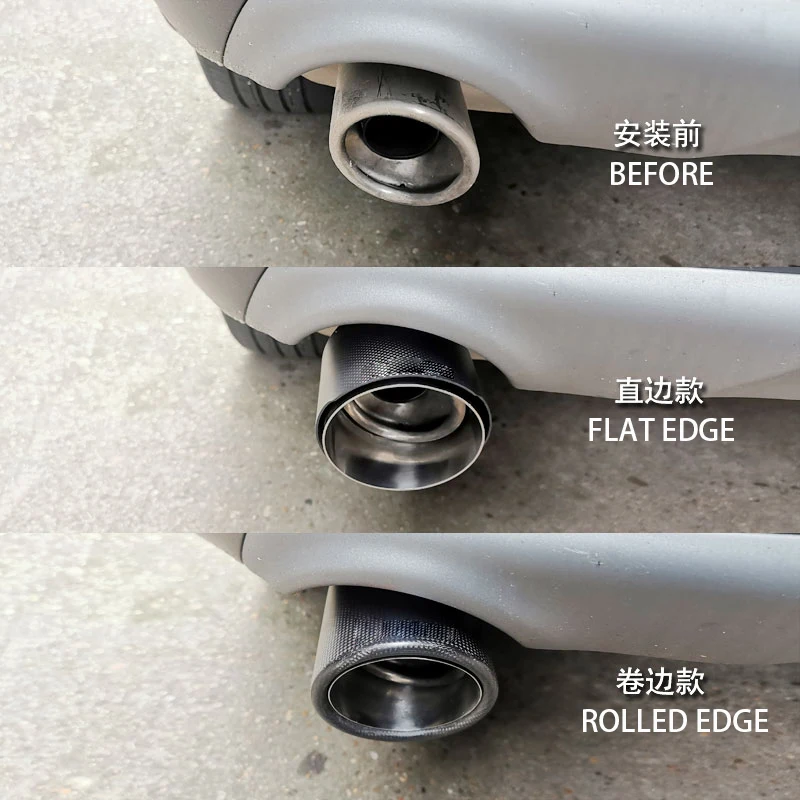 Exhaust Tip muffler Car Styling Carbon firber Rear Tail Throat Pipe Tip accessories parts Modification For Honda CRV 2017-2020