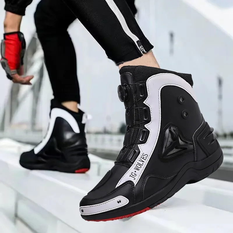 High-top Riding Shoes Professional Players Competitive Motorcycle Shoes Outdoor Sneakers Unisex Men's Traveling Motorcycle Shoes