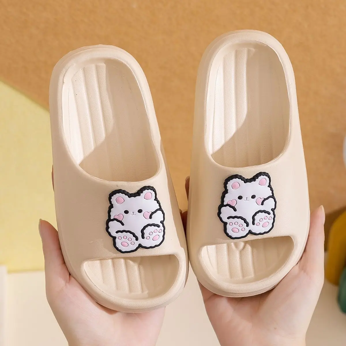 EVA Ultra-Light Thick Sole Children's Slippers Non-Slip Soft Sole for Indoor Bathroom Home Use Boys Girls Babies