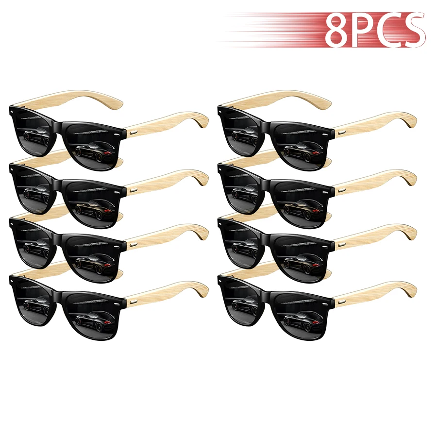 

8PCS Fashion Classic Square UV400 Sunglasses Men Women Driving Fishing Colorful Trendy Lightweight Outdoor Goggles