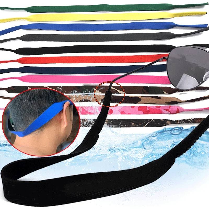 

1pcs 42*2cm Floating Glasses Sunglasses Stretchy Band Strap Belt Cord Holder Neoprene Sunglasses Eyeglass Band Floater Cord