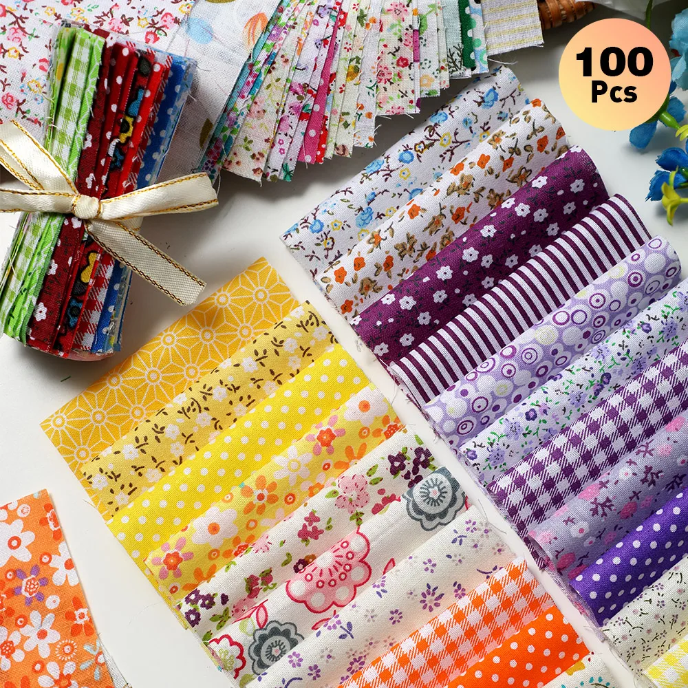 

Pure Cotton Fabric Patchwork DIY Handmade Cloth Head Fabric Plain Weave floral Fabric Cotton Cloth Head Used For Sewing Patches