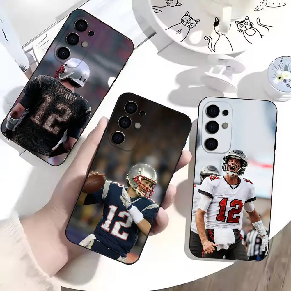 American football champion Brady  Phone Case For Samsung Soft Black Case S25,S24,S21,S23,S22,S30,Ultra,S20,Plus