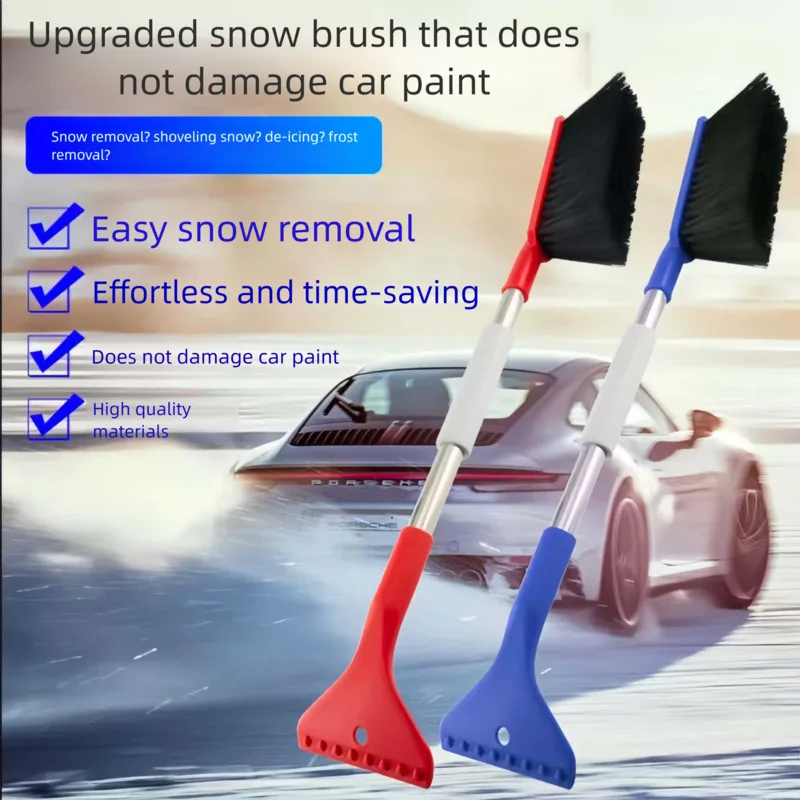 

Car Removal Brush Long Handle Double-Headed Winter Snow Shovel Tool
