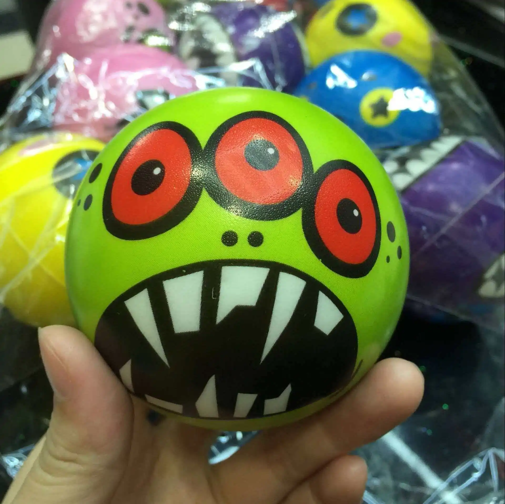 

6PCS Funny Face Stress Balls Squeeze Foam Anxiety Reliever Toys Kids Party Favors Goodie Bags Stuffers Classroom Prizes Supplies