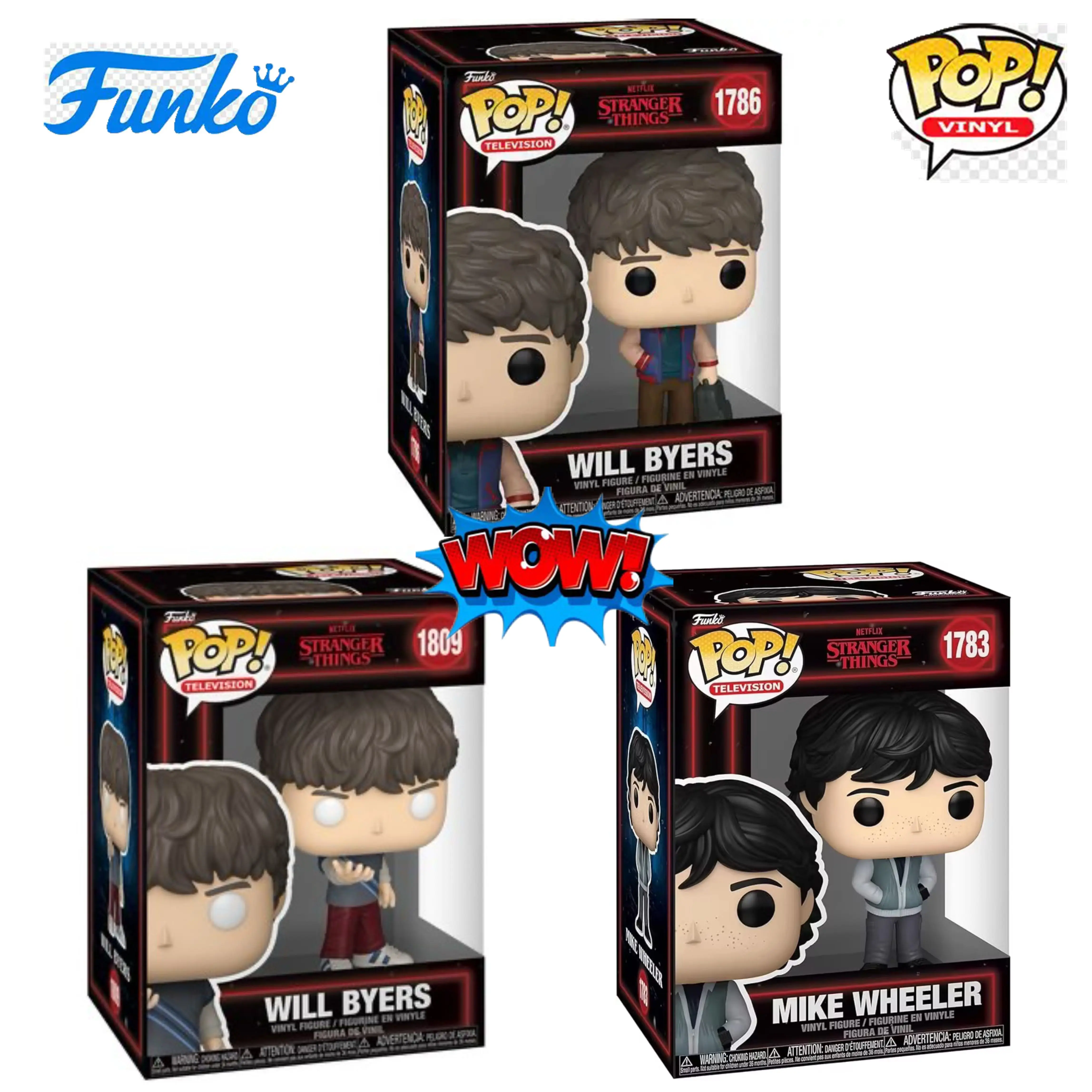 Figurka Funko Pop MIKE WHEELER 1783 #   WILL BYERS 1786 #   1809 #   426 #   552 #   803 Steve 674 #   675 #   638 #   Robin 922 #   1240 # 1250 #   Prezenty Zabawki